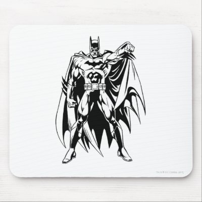 Batman Black and White Front mousepads