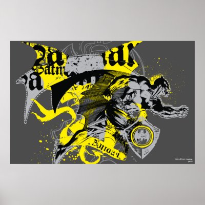 Batman Black and Yellow Collage Print by batman