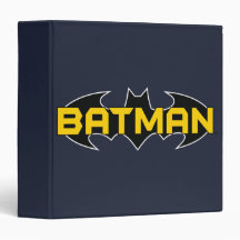 Batman Black and Yellow Logo 3 Ring Binders