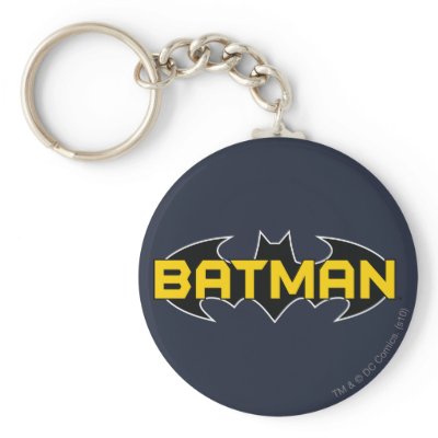 Batman Black and Yellow Logo keychains