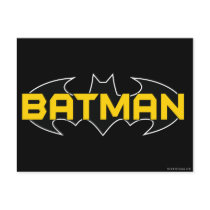Batman Black and Yellow Logo Post Card