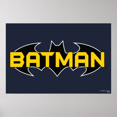 Batman Black and Yellow Logo posters