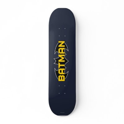 Batman Black and Yellow Logo skateboards