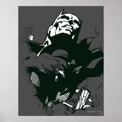 Batman Black & White Graffiti Stencil Posters by batman
