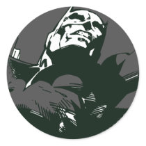 Batman Black & White Graffiti Stencil Round Stickers
