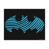 Batman Blue Striped Logo Post Card