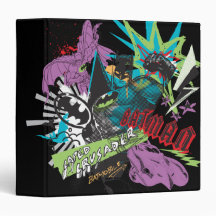Batman Caped Crusader Neon Collage Vinyl Binder