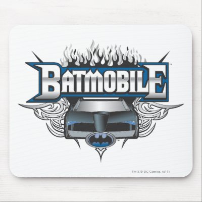 Batman Car and Flames mousepads