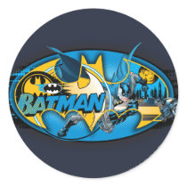 Batman Classic Logo Collage Round Stickers