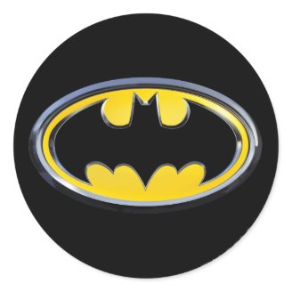 Batman Classic Logo Round Stickers