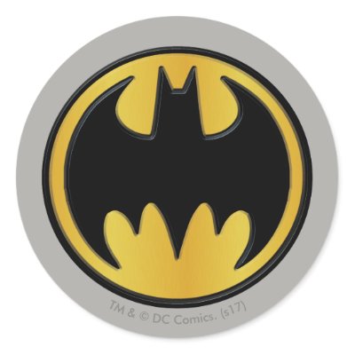 Batman Classic Logo Round Stickers
