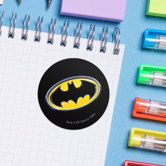 Batman Classic Logo Round Stickers