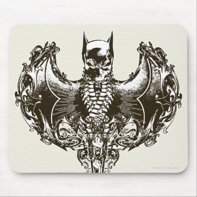 Batman Cowl and Skull Crest Mouse Pad by batman