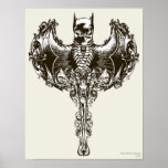 Batman Cowl and Skull Crest Print
