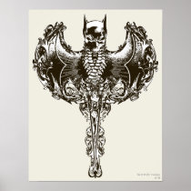 Batman Cowl and Skull Crest Print