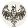 Batman Cowl and Skull Crest Round Sticker