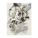 Batman Dark Knight Manuscript Montage Post Card