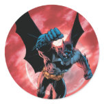 Batman Firey Sky Round Stickers