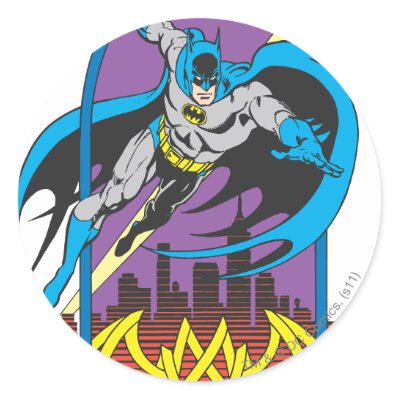 Batman Flies Thru the Night stickers