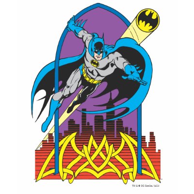 Batman Flies Thru the Night t-shirts