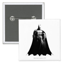 Batman Front View B/W Button