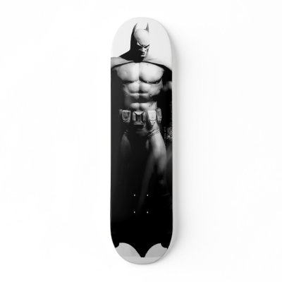 Batman Front View B/W Skateboard by batman
