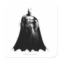 Batman Front View B/W Sticker