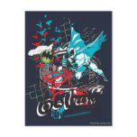 Batman Gotham Guardian Lineart Collage Post Card