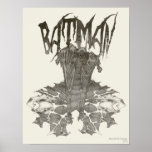 Batman Graphic Novel Pencil Sketch 2 Print