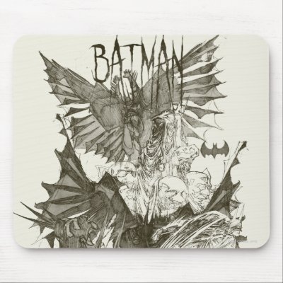 Batman Graphic Novel Pencil Sketch mousepads