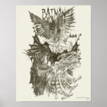 Batman Graphic Novel Pencil Sketch Poster