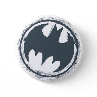 Batman Gray Grunge Logo buttons