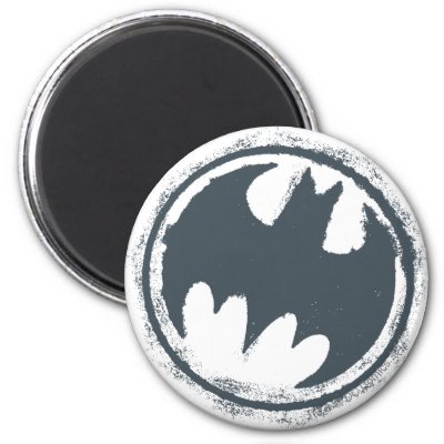 Batman Gray Grunge Logo magnets