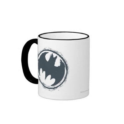 Batman Gray Grunge Logo mugs