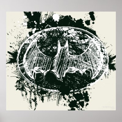 Batman Grunge Splatter Sketch Posters by batman