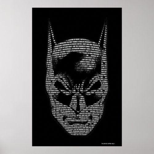 Batman Head Mantra Poster