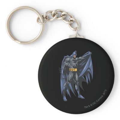 Batman holds cape - side keychains