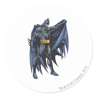 Batman holds cape - side stickers