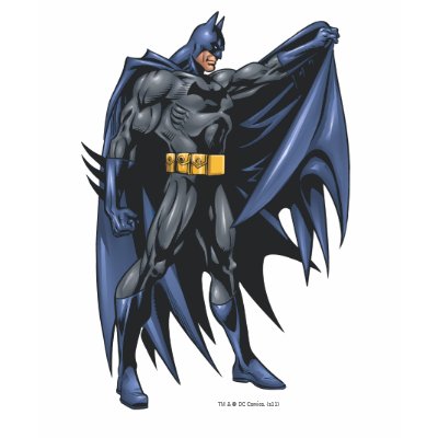 Batman holds cape - side t-shirts