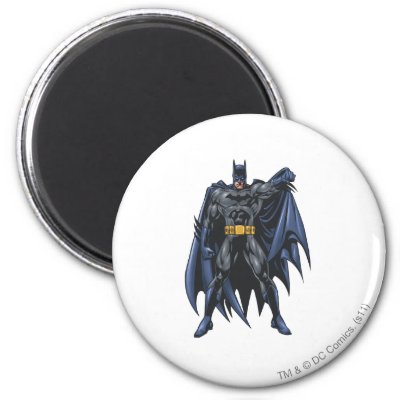 Batman holds up cape magnets