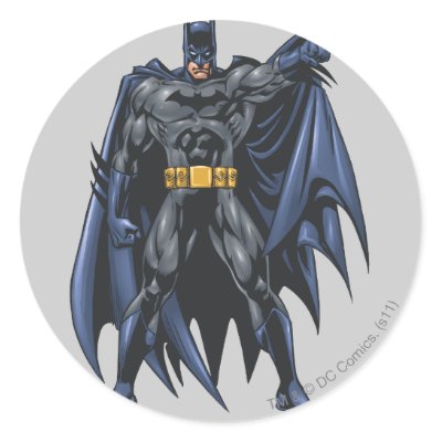 Batman holds up cape stickers