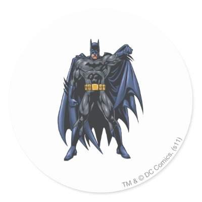 Batman holds up cape stickers