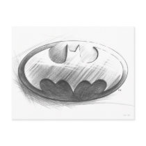 Batman Insignia Drawing Postcards