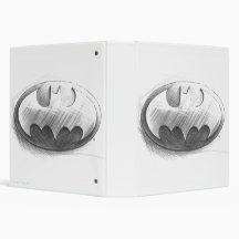 Batman Insignia Drawing Vinyl Binders