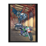 Batman & Joker - Riding Motorcycles Postcards