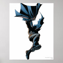 Batman Jumping Down Action Shot Posters