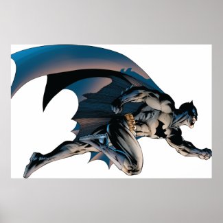 Batman Leaping Side View Print