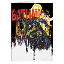 Batman Line Art Collage Card