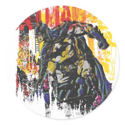 Batman Line Art Collage stickers