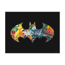 Batman Logo Neon/80s Graffiti Postcards